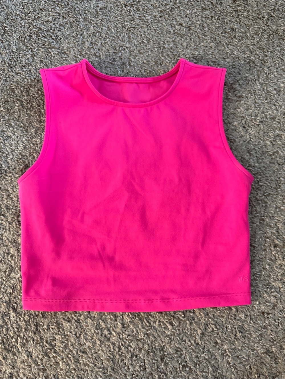 NWOT Acta Wear Halle Simons collection hot pink active crop top size small